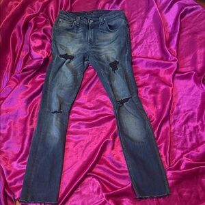 nudie jeans co. Size 28/34 Distressed Blue Jeans
